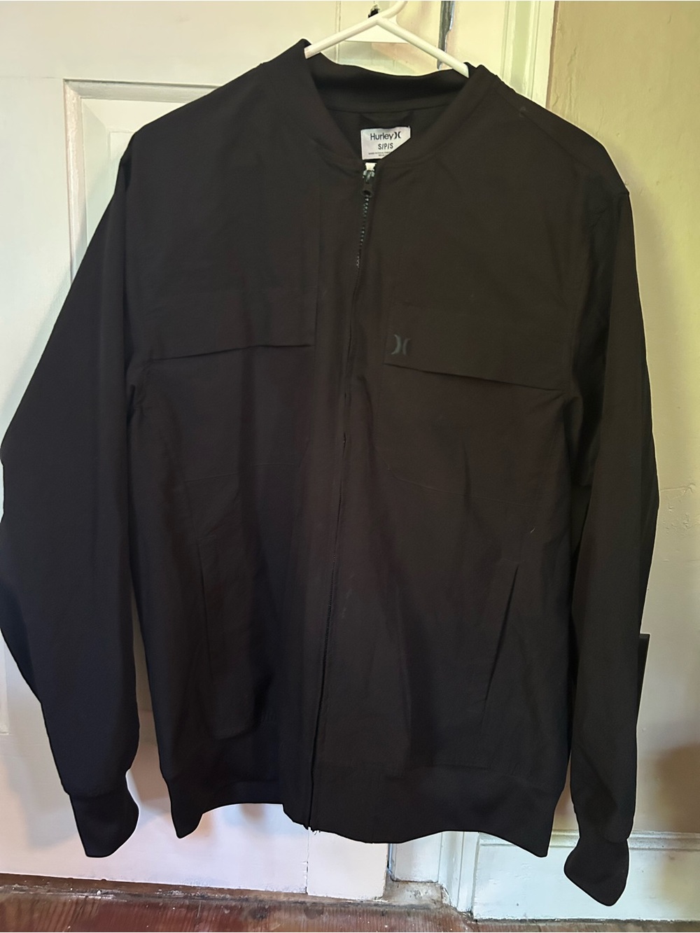 Hurley Black Lightweight Zip-Up Shirt Jacket